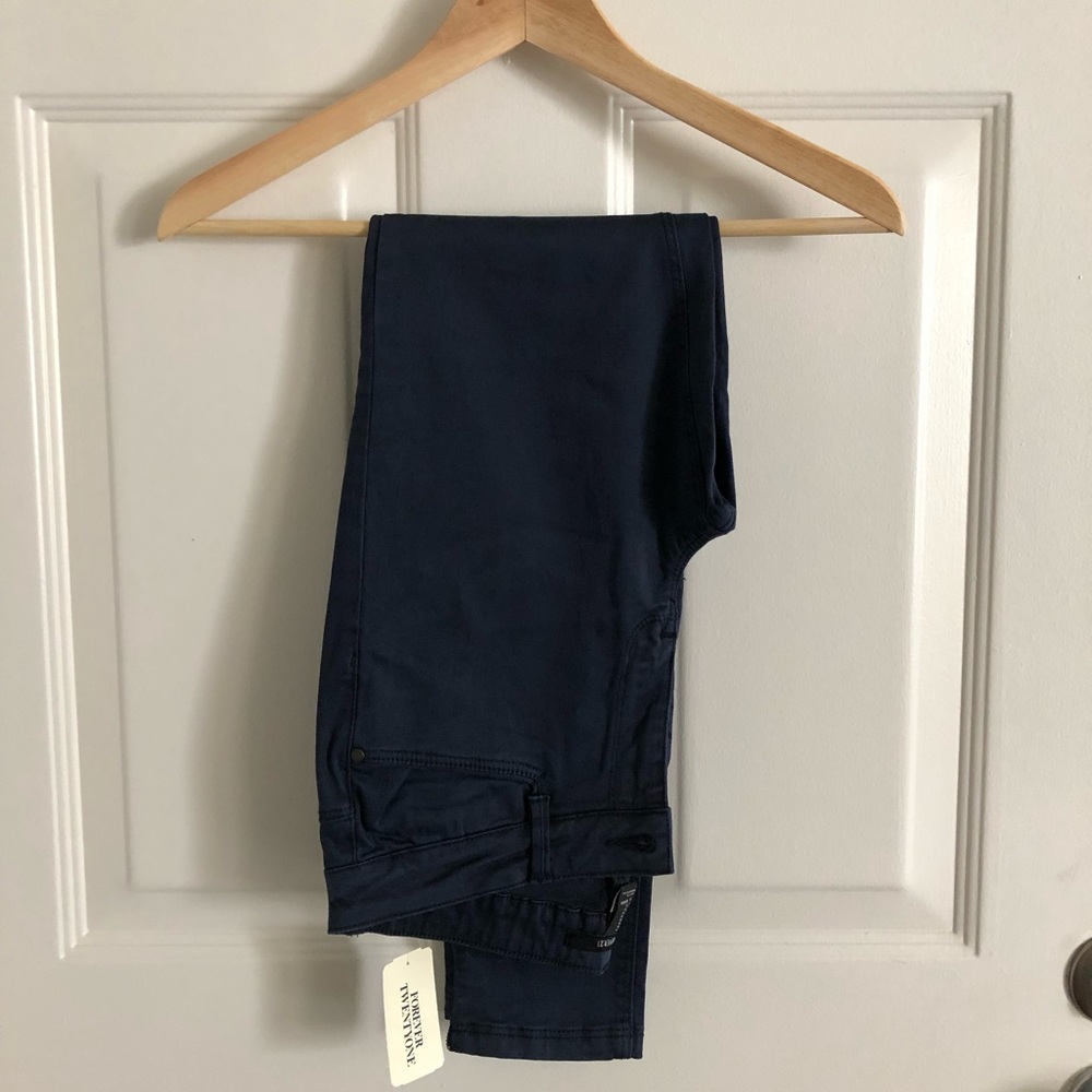 F21 Navy Ankle Length Pants